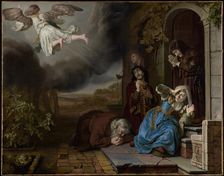The Angel Taking Leave of Tobit and His Family, 1649. Creator: Jan Victors
