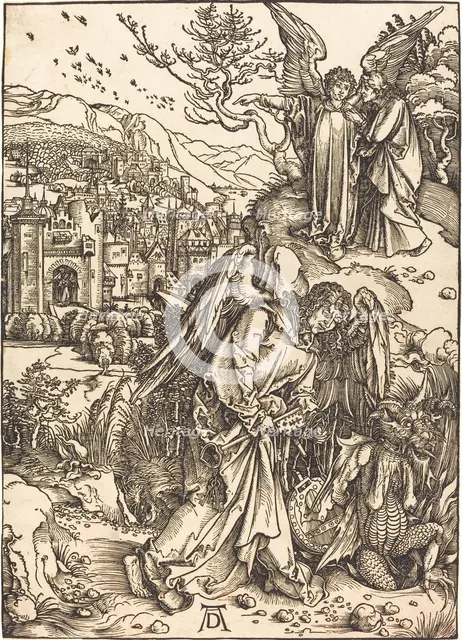 The Angel with the Key to the Bottomless Pit, probably c. 1496/1498. Creator: Albrecht Durer.