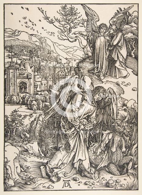 The Angel with the Key to Bottomless Pit, 1511. Creator: Albrecht Durer.