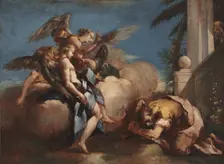 The Angels Appearing to Abraham, 1750s. Creator: Francesco Guardi (Italian, 1712-1793)