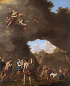 The Angels guiding the Shepherds to the Nativity 17th Century. Artist: Cornelis van Poelenburgh
