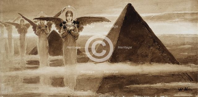 The Angels of the Pyramids. Artist: Kotarbinsky, Vasilii (Wilhelm) Alexandrovich (1849-1921)