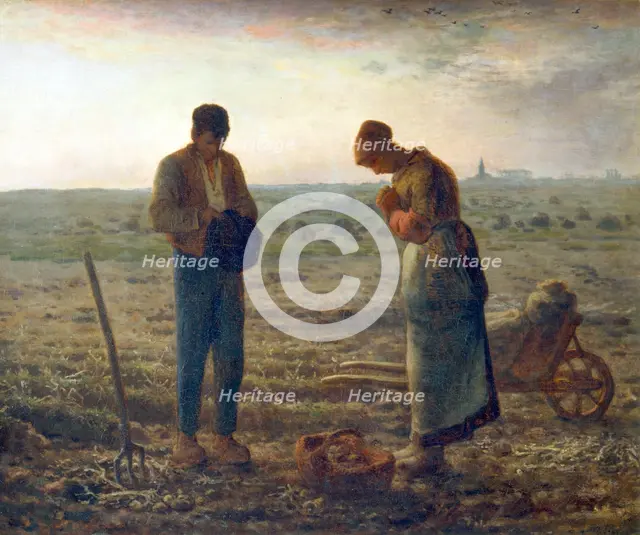 'The Angelus', 1857-1859. Artist: Jean Francois Millet