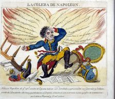 The anger of Napoleon Napoleon Bonaparte (1759-1821), satirical engraving