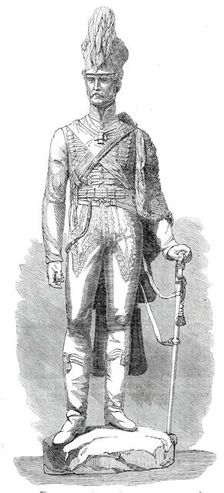 The Anglesey Column Statue - designed by Matthew Noble, 1860. Creator: Unknown