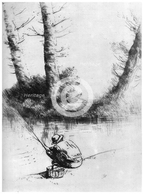 'The Angler', c1860-1910 (1924). Artist: Alphonse Legros