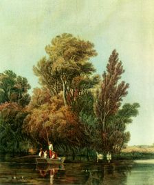 The Angler's Pool 1809, (1946). Creator: John James Chalon