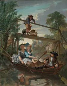 The anglers, c.1744. Creator: Nicolaas Verkolje