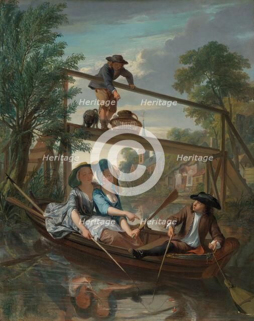 The anglers, c.1744. Creator: Nicolaas Verkolje.