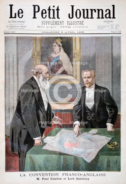 The Anglo-French Convention, 1899.  Creators: Oswaldo Tofani, F Meaulle.