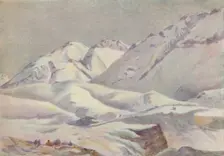 The Andes 1916. Artist: E.W Christmas