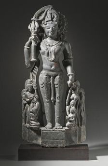 The Androgynous Form of Shiva and Parvati (Ardhanarishvara), 11th century. Creator: Unknown