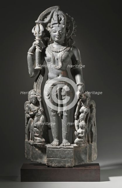 The Androgynous Form of Shiva and Parvati (Ardhanarishvara), 11th century. Creator: Unknown.