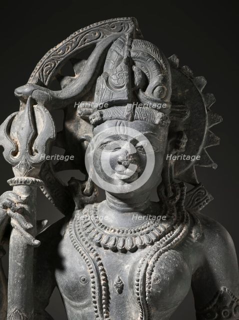 The Androgynous Form of Shiva and Parvati (Ardhanarishvara), 11th century. Creator: Unknown.