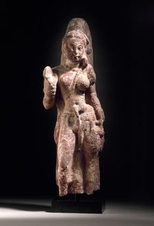 The Androgynous Form of Shiva and Parvati (Ardhanarishvara), 2nd-3rd century. Creator: Unknown