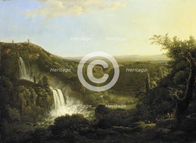 The Anio Valley with the Waterfalls of Tivoli, 1800-1825. Creator: Cornelis Apostool.
