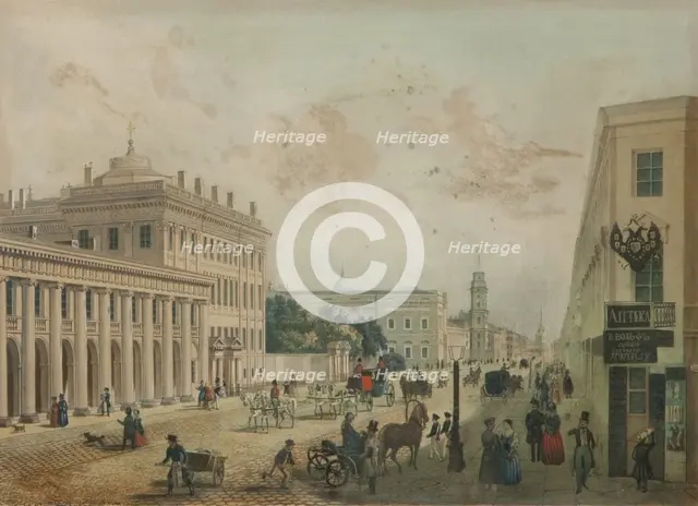The Anichkov Palace in Saint Petersburg, End 1840s. Creator: Anonymous.