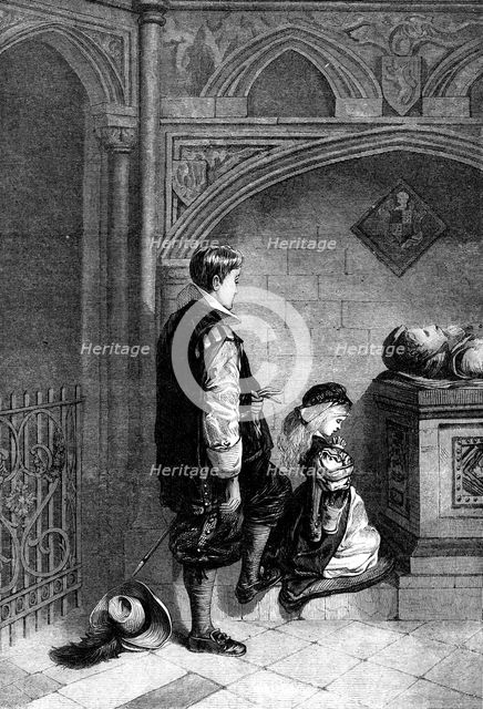 "The Anniversary," by F. Huard, in the French Gallery, 1871. Creator: William Hollidge.