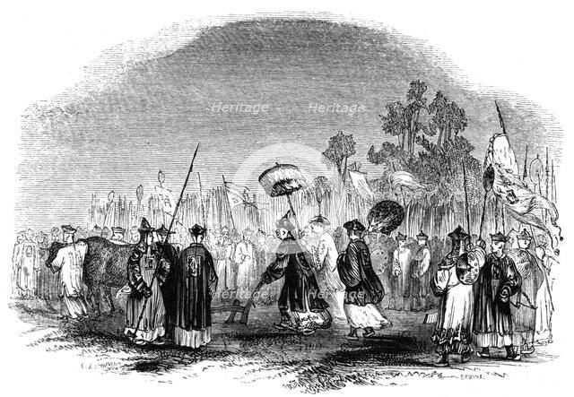 'The annual spring festival', 1847. Artist: Evans