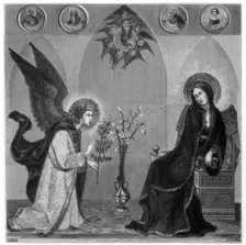 The Annunciation 1333 (1870). Artist: J Petot