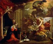 The Annunciation 17th century. Artist: Eustache Le Sueur