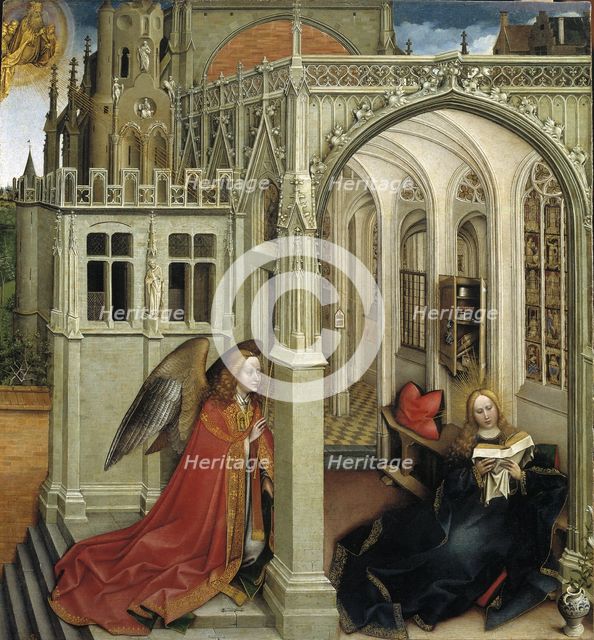 The Annunciation, 1418-1419. Artist: Campin, Robert (ca. 1375-1444)
