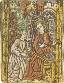 The Annunciation, 1460/1480. Creator: Master of the Borders with the Four Fathers of the Church