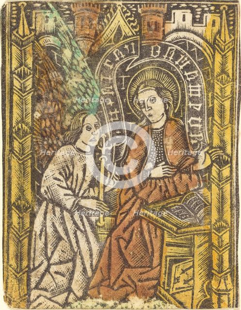The Annunciation, 1460/1480. Creator: Master of the Borders with the Four Fathers of the Church.