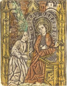 The Annunciation, 1460/1480. Creator: Master of the Borders with the Four Fathers of the Church