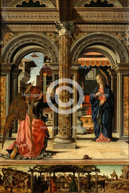 The Annunciation, 1470-1472. Artist: Del Cossa, Francesco (1436-1478)