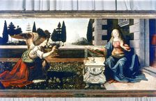 The Annunciation 1472-1475. Artist: Leonardo da Vinci