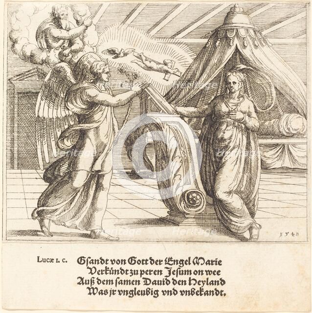 The Annunciation, 1548. Creator: Augustin Hirschvogel.