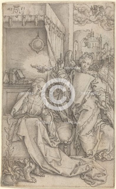 The Annunciation, 1552. Creator: Heinrich Aldegrever.