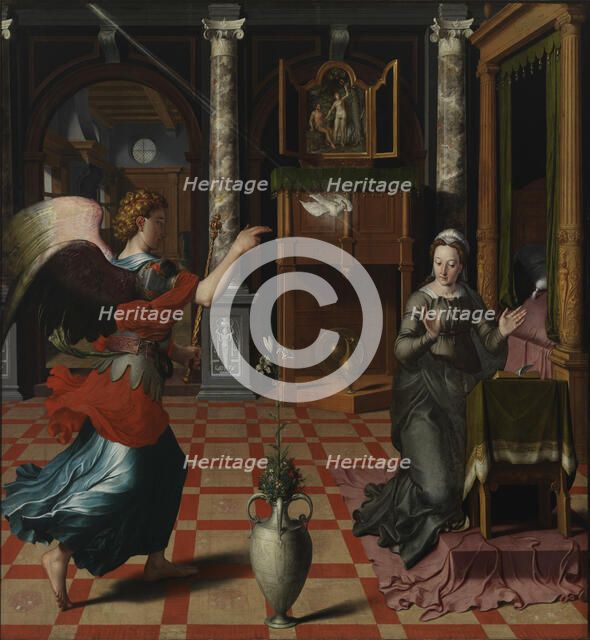 The Annunciation, 1552. Creator: Pourbus, Pieter (1523-1584).