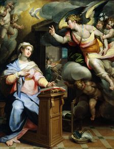 The Annunciation 1560s. Artist: Orazio Samacchini