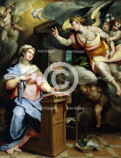 'The Annunciation', 1560s. Artist: Orazio Samacchini