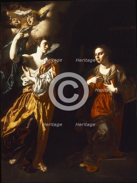 The Annunciation, 1630-1635. Creator: Finoglia (Finoglio), Paolo Domenico (c. 1590-1645).