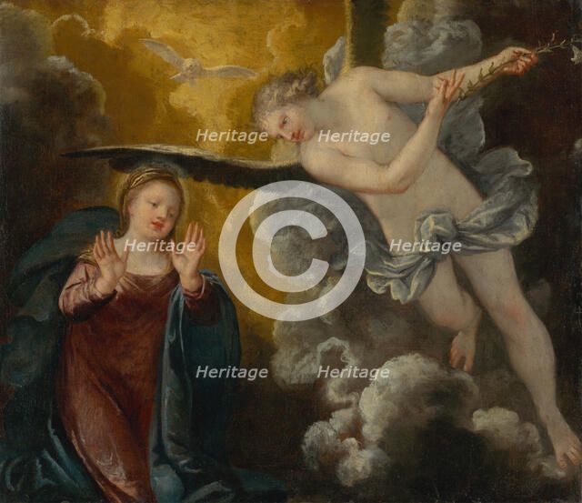 The Annunciation, 1640. Creator: Liberi; Pietro (1605-1687).