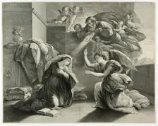 The Annunciation, 1660/71. Creator: Gerard Edelinck