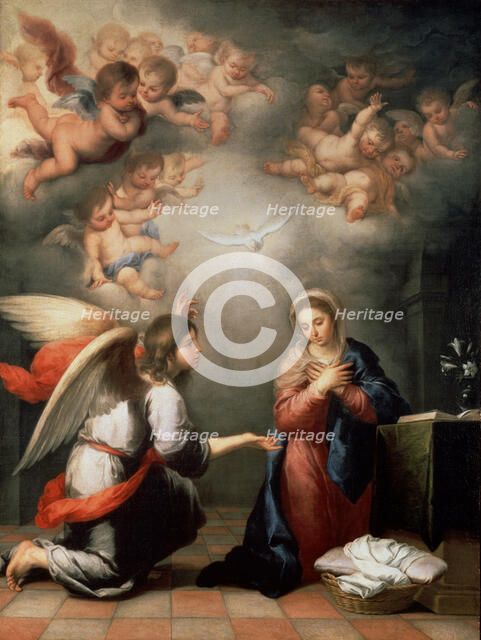 'The Annunciation', 1660s.  Artist: Bartolomé Esteban Murillo 