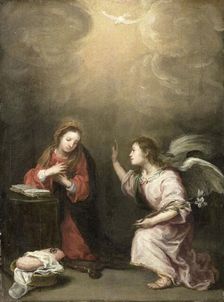 The Annunciation, 1700-1800. Creator: Bartolomé Esteban Murillo (follower of)