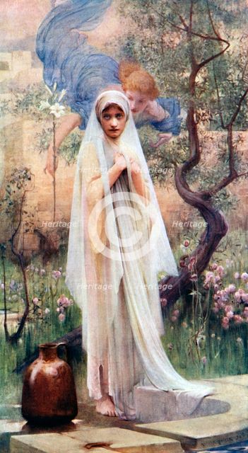 'The Annunciation', 1926.Artist: Arthur Hacker