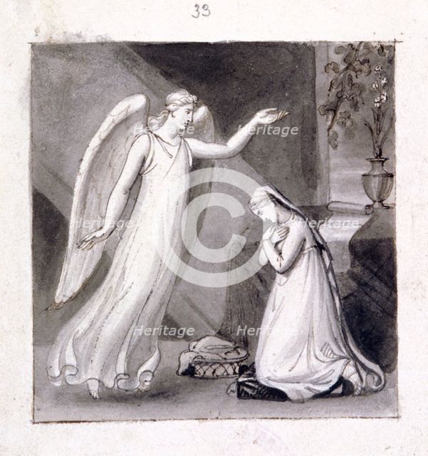 'The Annunciation', 19th century. Artist: Corbould Family