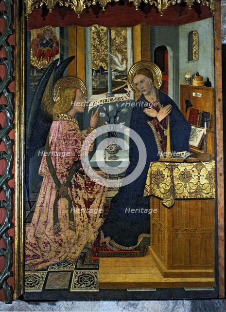 The Annunciation', table from the 'Altarpiece of the Constable of Portugal', painting on wood, 14…