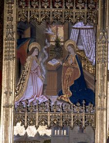 The Annunciation table of the altarpiece of the Chapel of the Pieta, by Francesc Solives