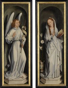 The Annunciation. The side panels from the Triptych of Jan Crabbe, ca 1470