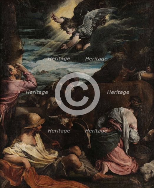 The Annunciation to the Shepherds, 1559-1560. Creator: Bassano, Jacopo, il vecchio (ca. 1510-1592).