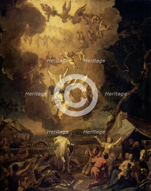 The Annunciation to the Shepherds, 1663. Creator: Abraham Hondius.