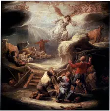 The Annunciation to the Shepherds 17th century. Artist: Benjamin Gerritz Cuyp