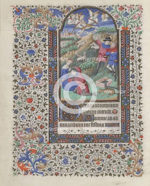 The Annunciation to the Shepherds (Book of Hours), 1440-1460. Artist: Bedford Master (active 1405-1465)